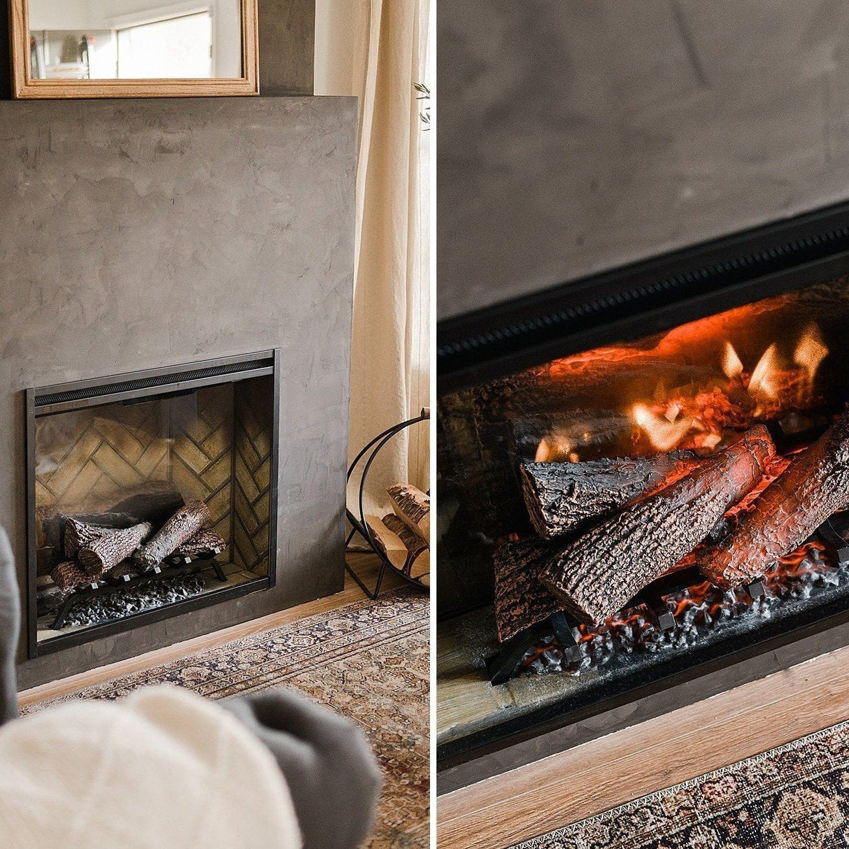 Dimplex 30" Revillusion® Built-In Electric Firebox with glass pane and plug kit, 2 Options