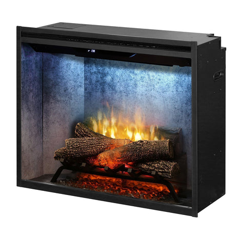 Dimplex 30" Revillusion® Built-In Electric Firebox with glass pane and plug kit, 2 Options