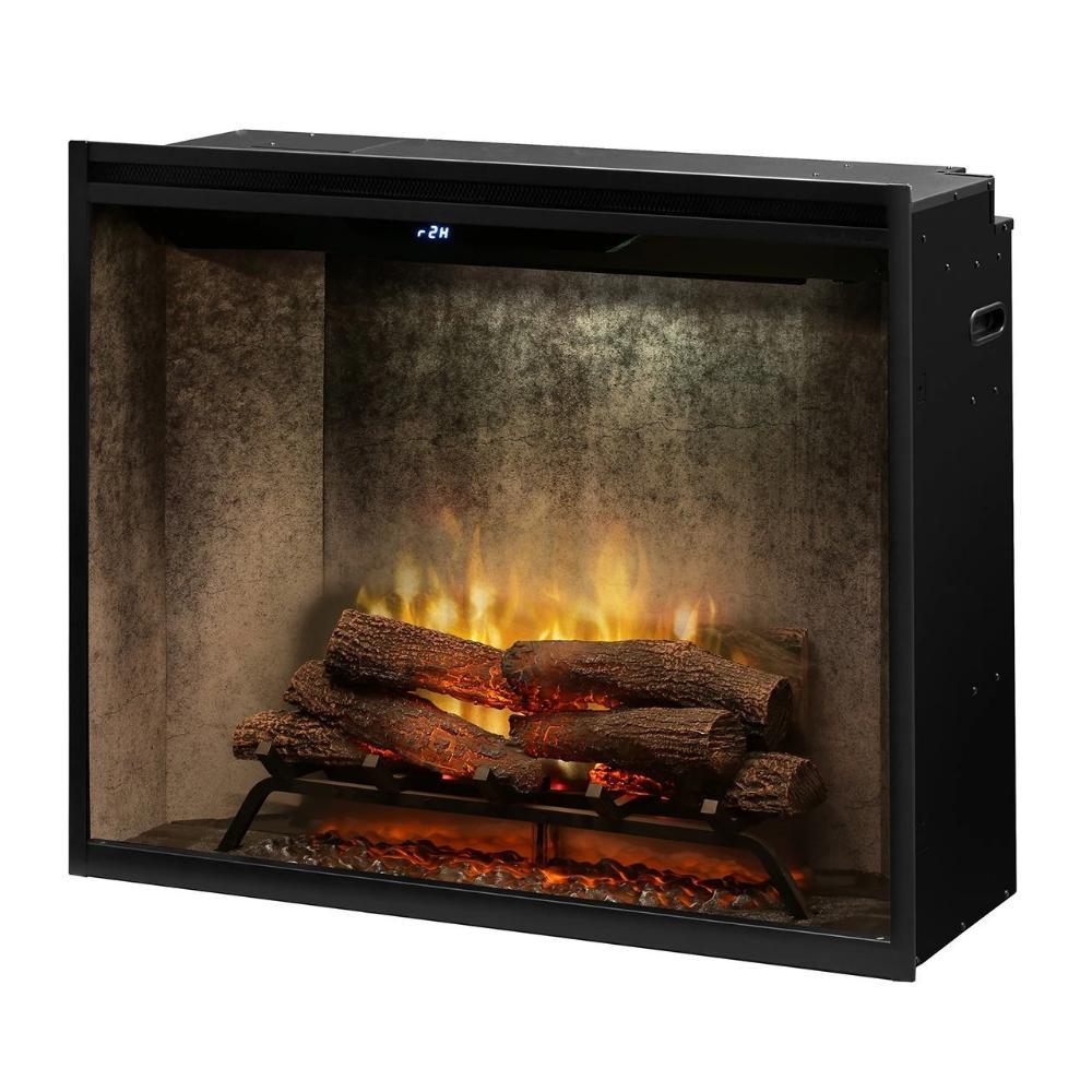 Dimplex 36" Revillusion® Portrait Built-In Electric Firebox with glass pane and plug kit, 2 Options