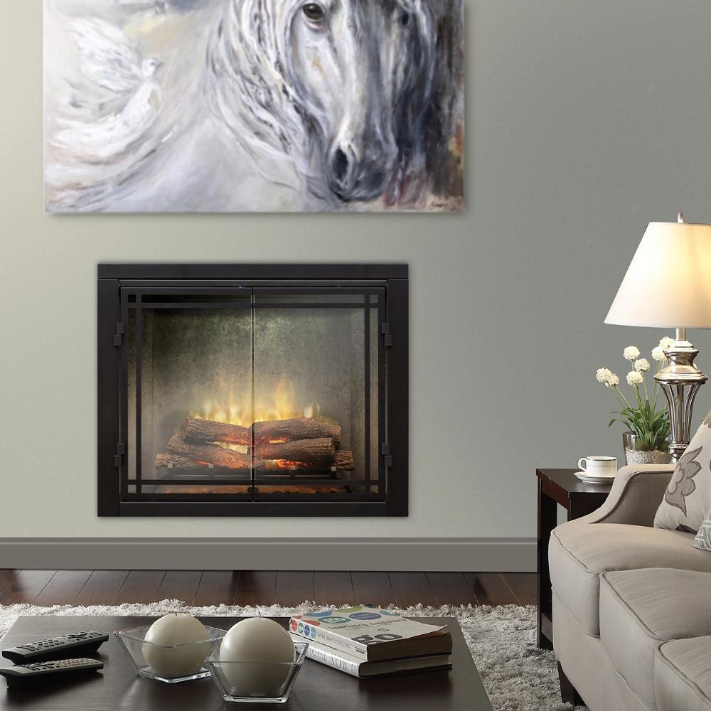 Dimplex 42" Revillusion® Built-In Electric Firebox with glass pane and plug kit, 2 Options