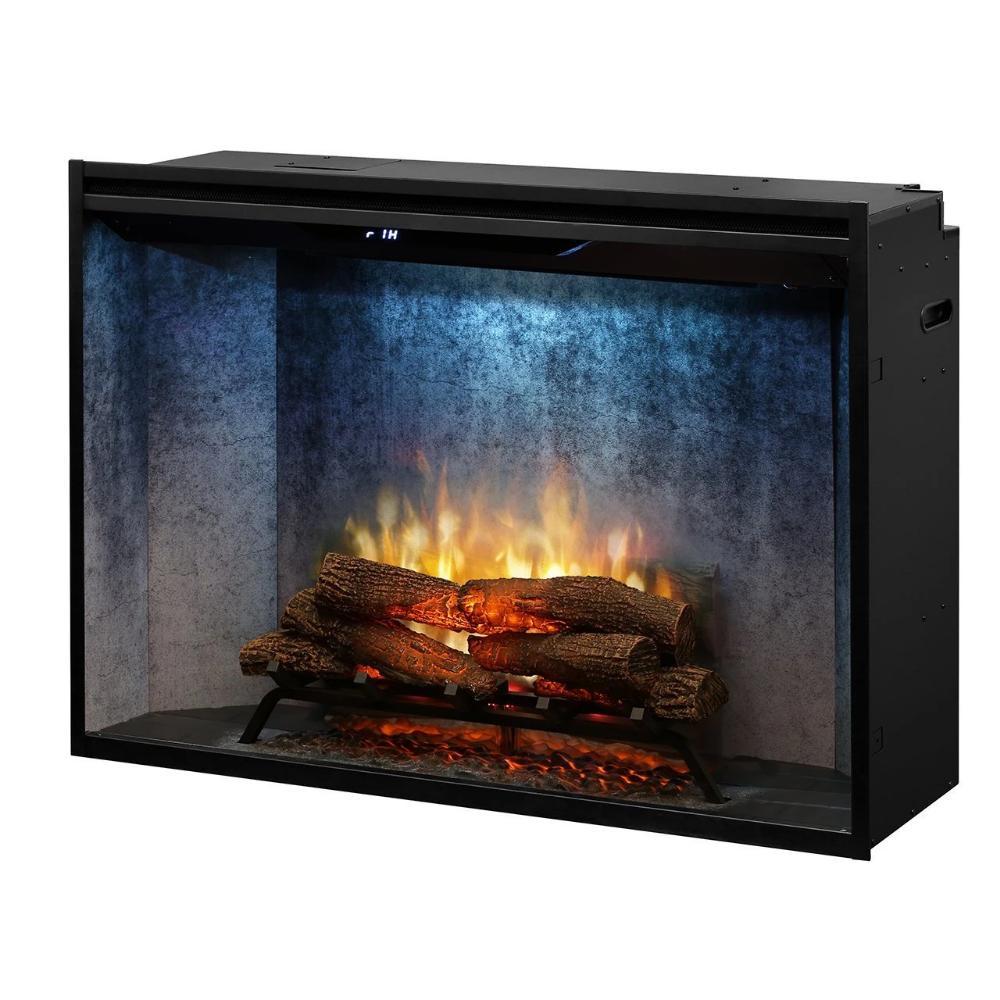 Dimplex 42" Revillusion® Built-In Electric Firebox with glass pane and plug kit, 2 Options