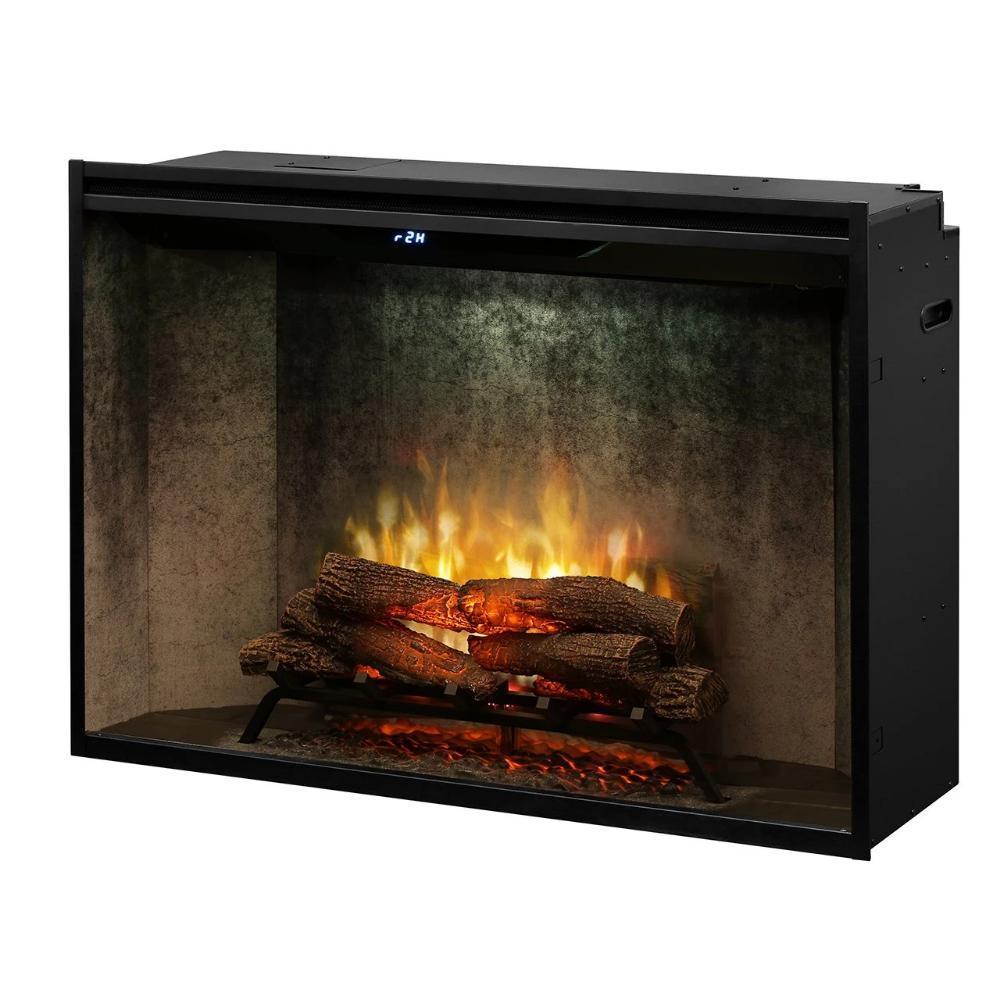 Dimplex 42" Revillusion® Built-In Electric Firebox with glass pane and plug kit, 2 Options