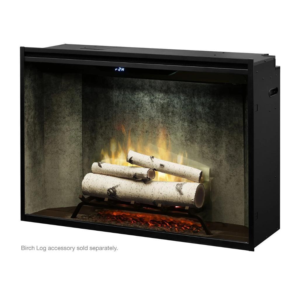 Dimplex 42" Revillusion® Built-In Electric Firebox with glass pane and plug kit, 2 Options