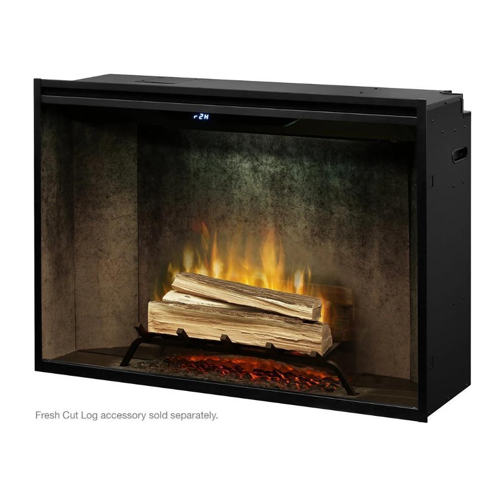 Dimplex 42" Revillusion® Built-In Electric Firebox with glass pane and plug kit, 2 Options