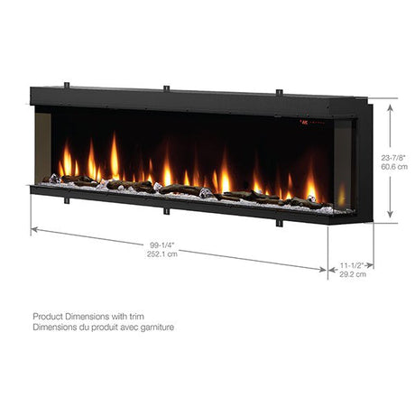 Dimplex 100" IgniteXL Bold Series Built-In Electric Fireplace