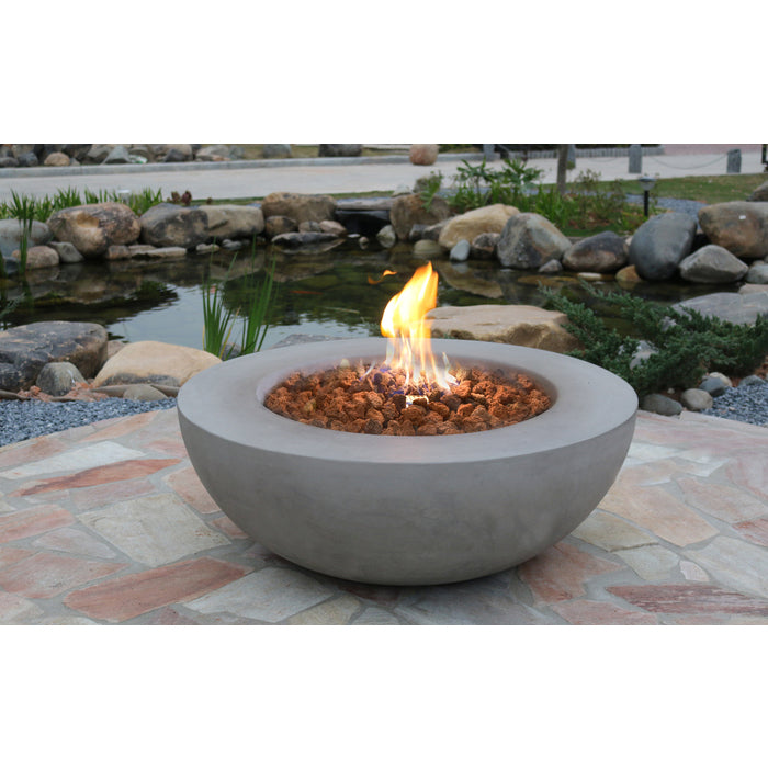 Elementi 42" Lunar Bowl Fire Table - Light Grey - Propane or Natural Gas