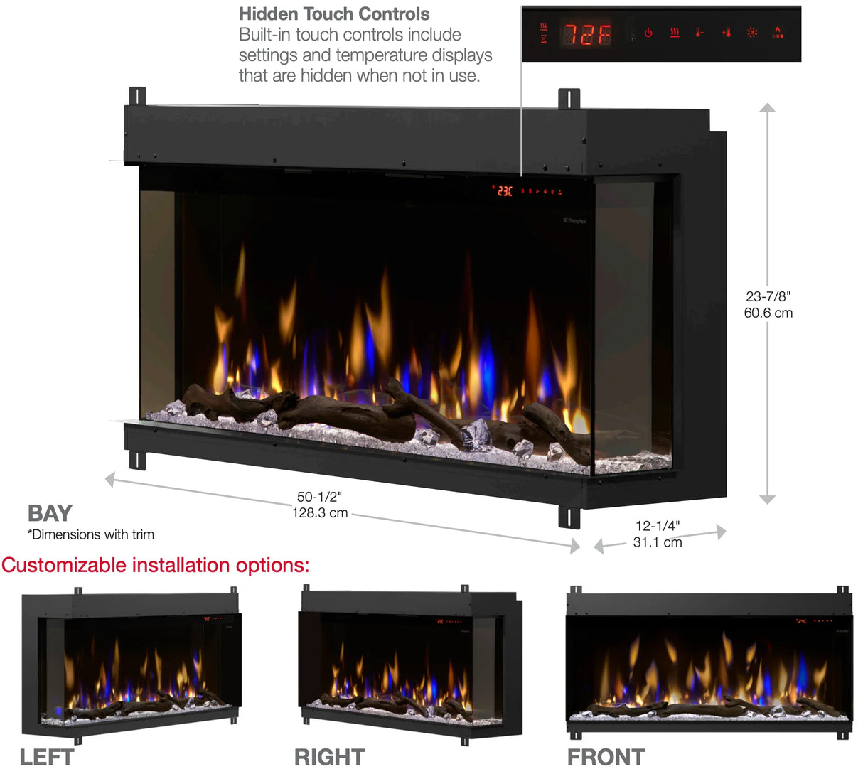 Dimplex 50" IgniteXL Bold Series Built-In Electric Fireplace