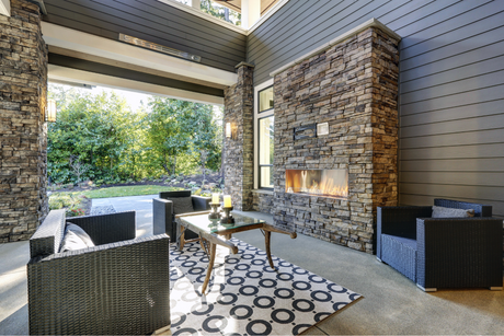 Outdoor Wall Mounted Fireplaces