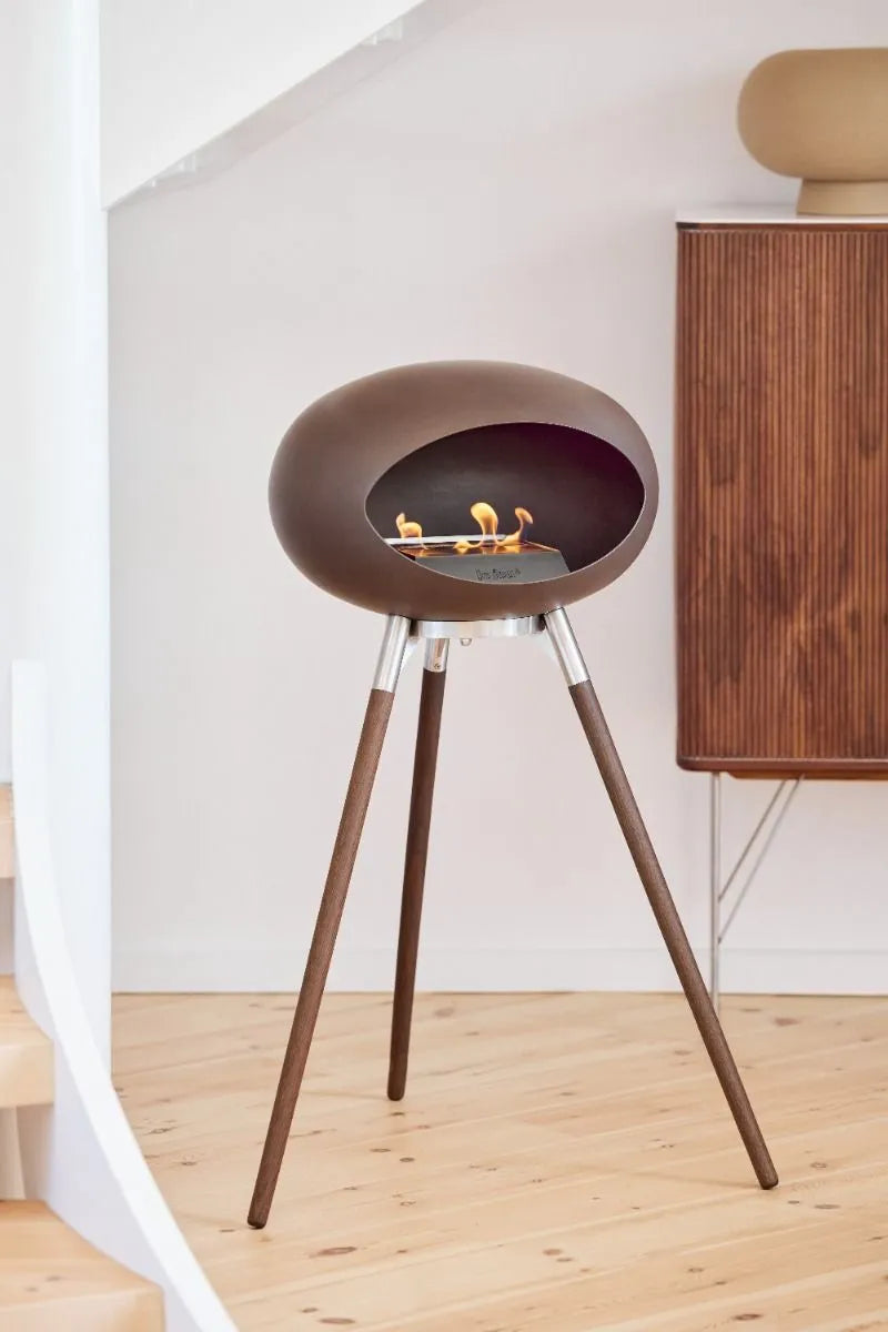 Le Feu Ground Wood High Dome Fireplace in Mocha Color