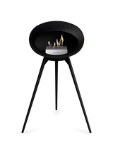 Le Feu Ground Wood High Dome Fireplace in Black Color