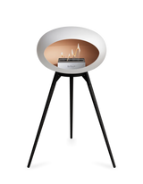 Le Feu Ground Wood High Dome Fireplace in White Color