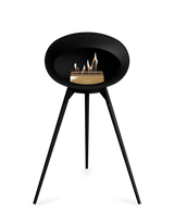 Le Feu Ground Wood High Dome Fireplace in Black Color