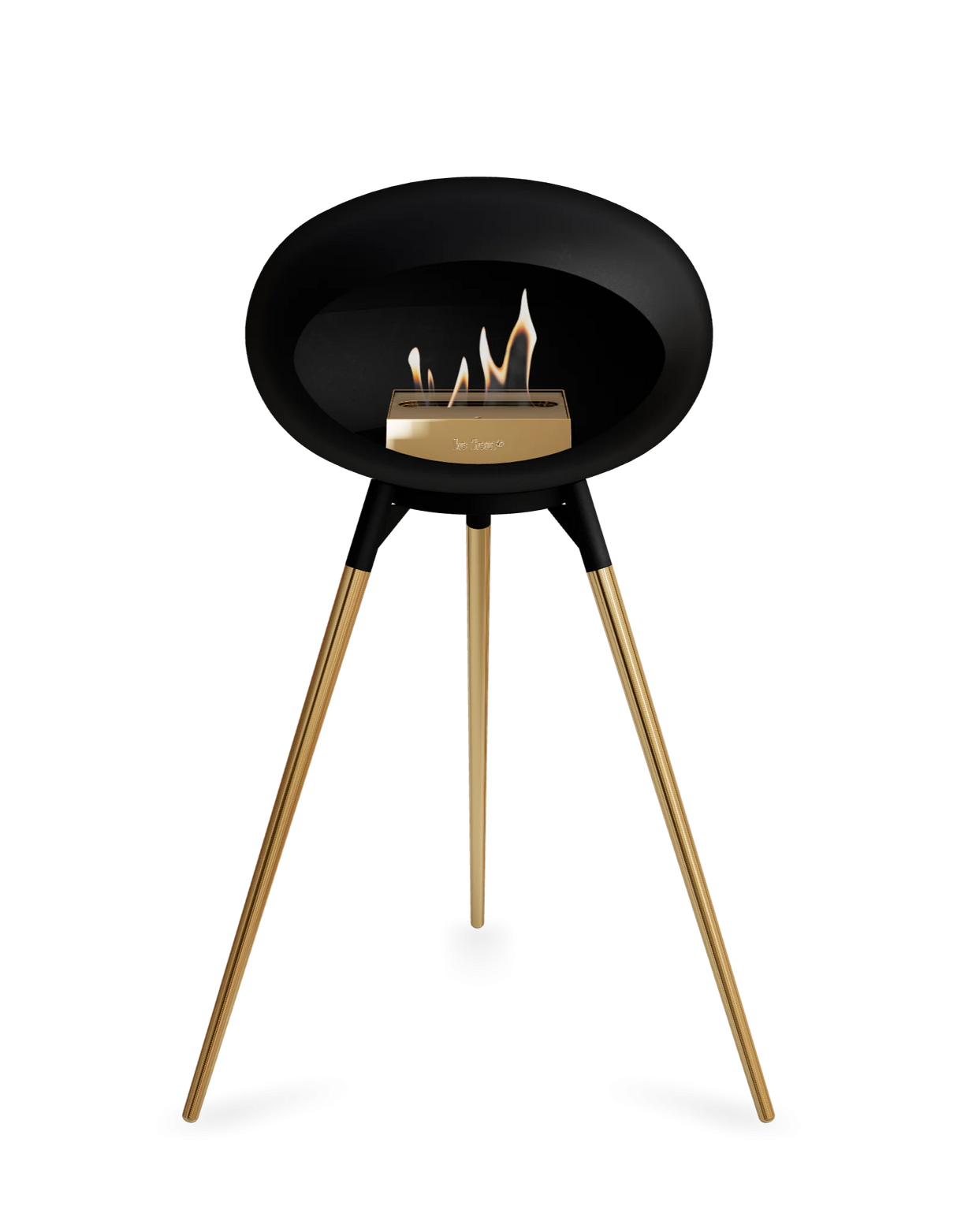 Le Feu Ground Wood High Dome Fireplace in Black Color