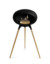 Le Feu Ground Wood High Dome Fireplace in Black Color