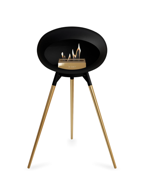 Le Feu Ground Wood High Dome Fireplace in Black Color