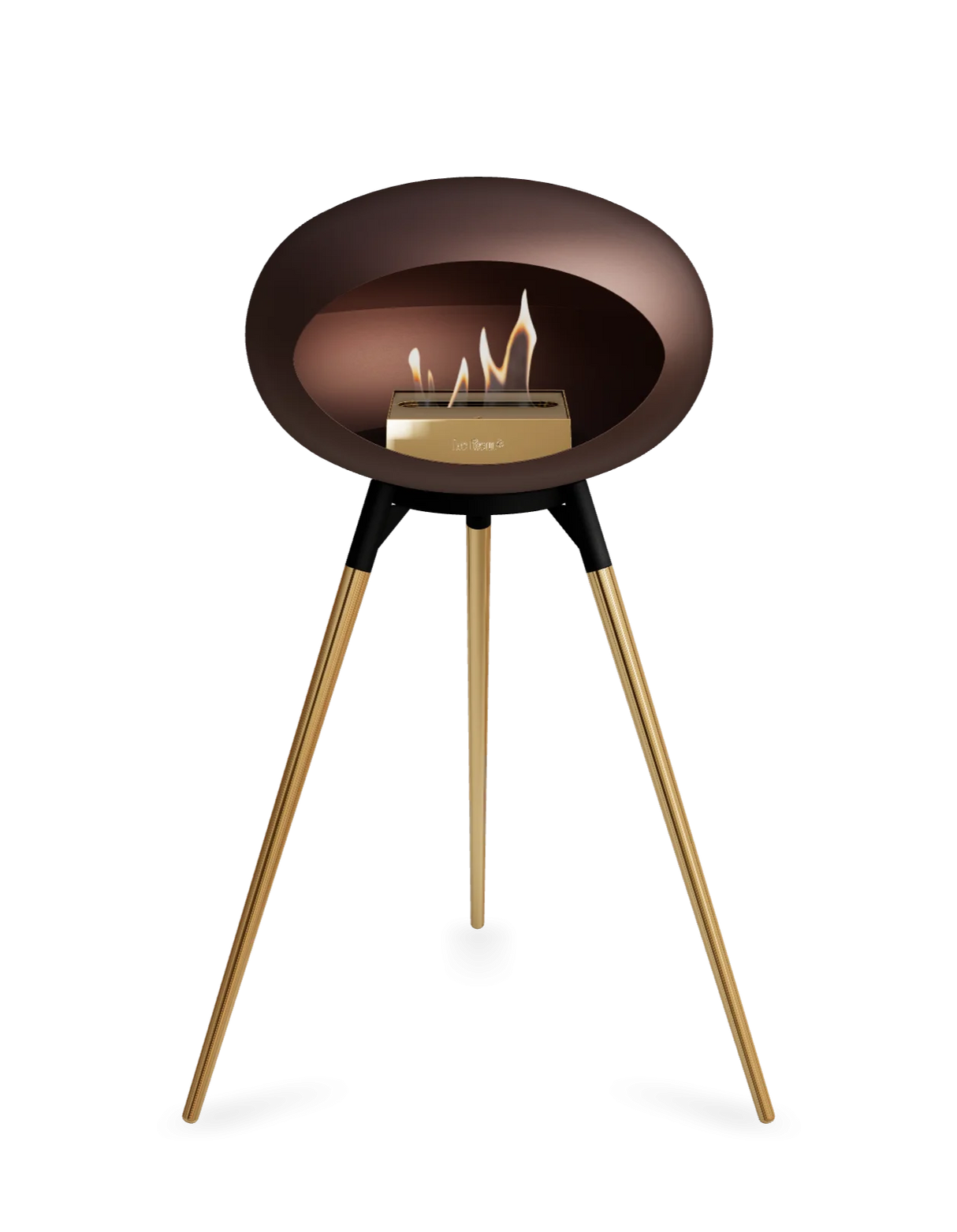 Le Feu Ground Wood High Dome Fireplace in Mocha Color