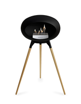 Le Feu Ground Wood High Dome Fireplace in Black Color