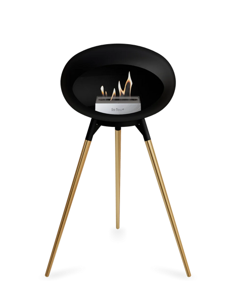 Le Feu Ground Wood High Dome Fireplace in Black Color