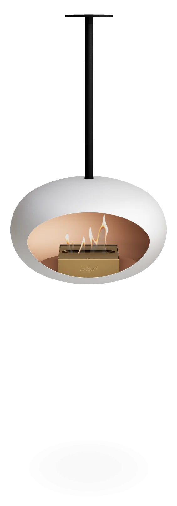 Le Feu Sky Ceiling Fireplace in White Color