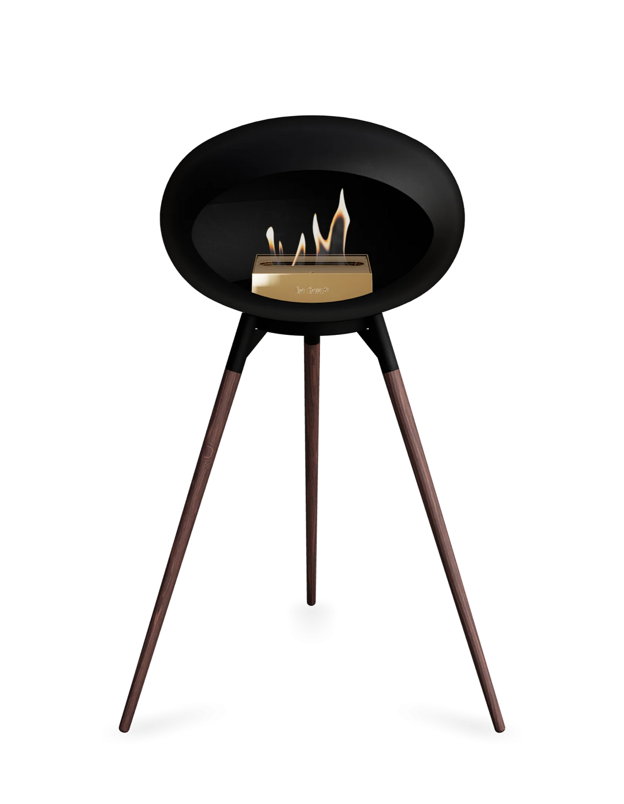 Le Feu Ground Wood High Dome Fireplace in Black Color