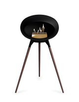 Le Feu Ground Wood High Dome Fireplace in Black Color