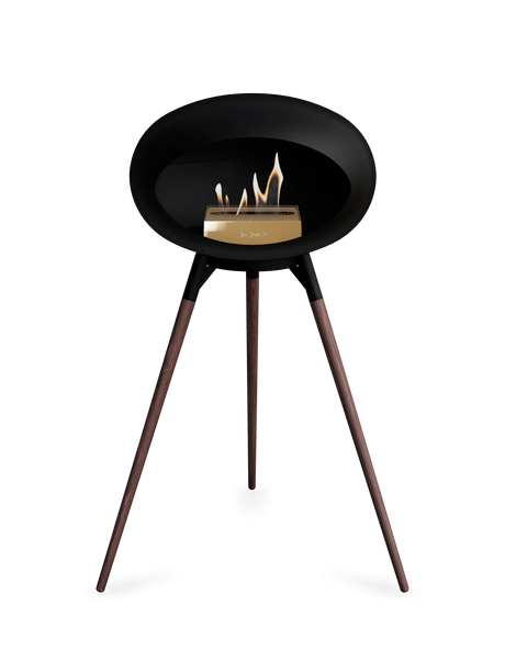 Le Feu Ground Wood High Dome Fireplace in Black Color