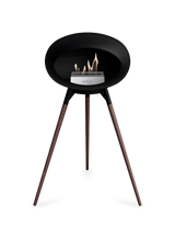 Le Feu Ground Wood High Dome Fireplace in Black Color