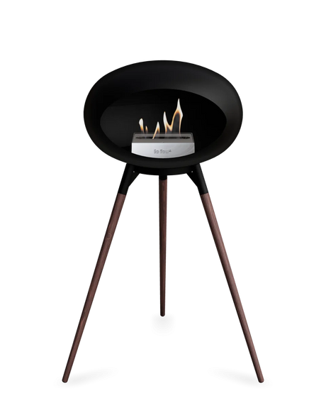 Le Feu Ground Wood High Dome Fireplace in Black Color