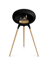 Le Feu Ground Wood High Dome Fireplace in Black Color