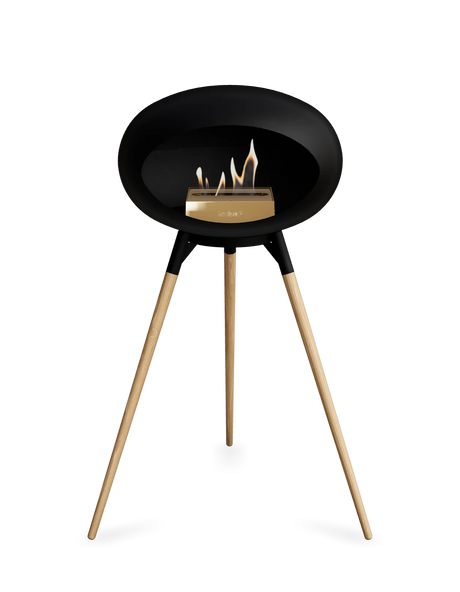 Le Feu Ground Wood High Dome Fireplace in Black Color