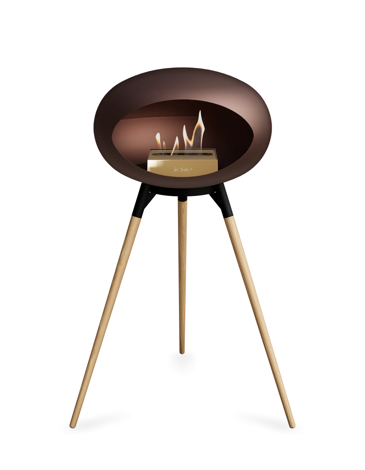 Le Feu Ground Wood High Dome Fireplace in Mocha Color