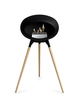 Le Feu Ground Wood High Dome Fireplace in Black Color