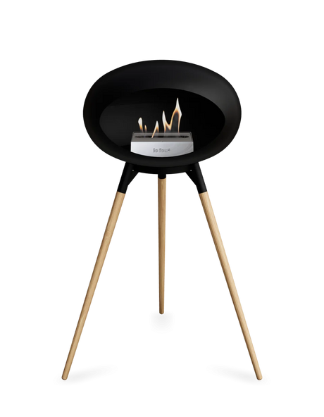 Le Feu Ground Wood High Dome Fireplace in Black Color