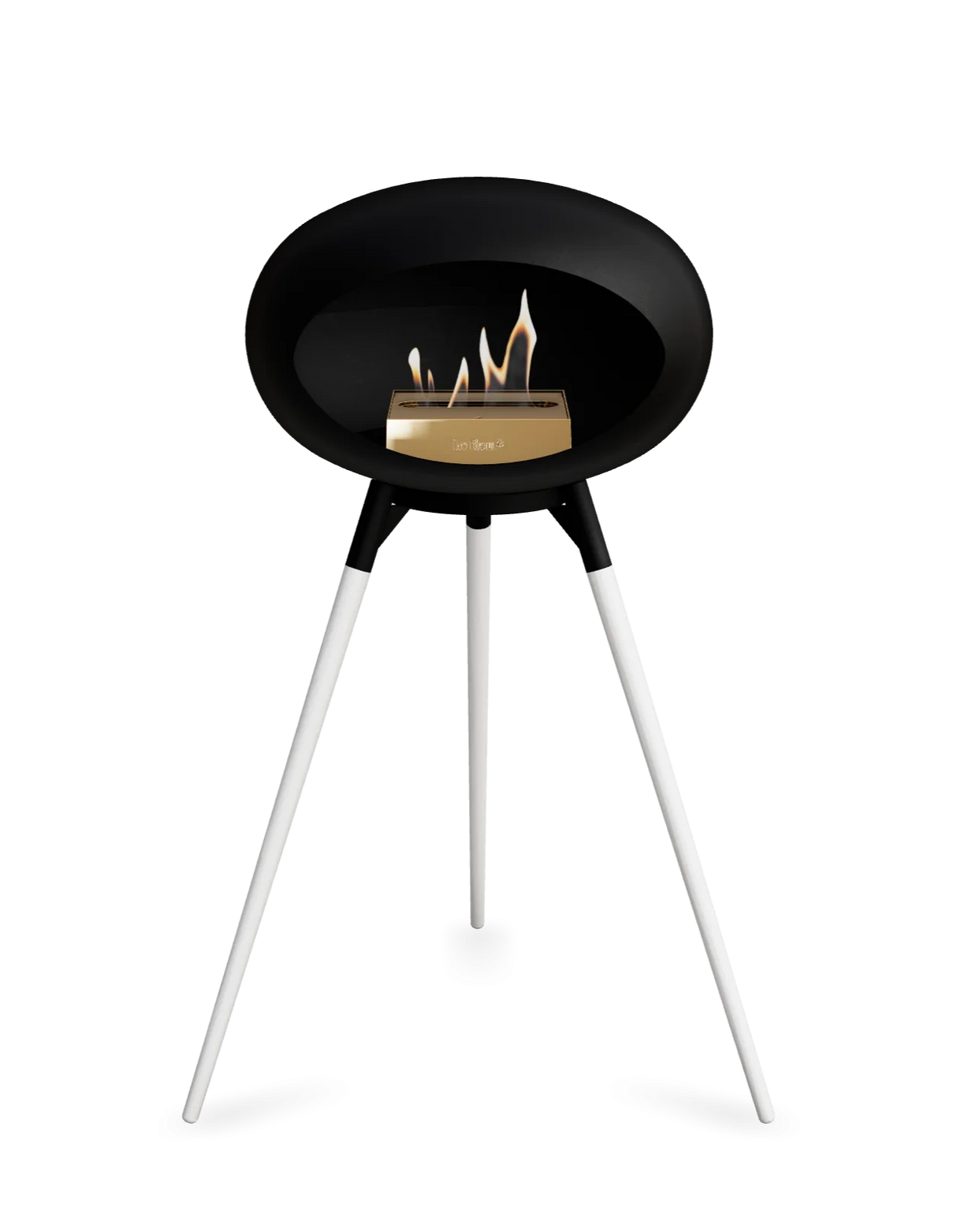 Le Feu Ground Wood High Dome Fireplace in Black Color