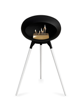 Le Feu Ground Wood High Dome Fireplace in Black Color