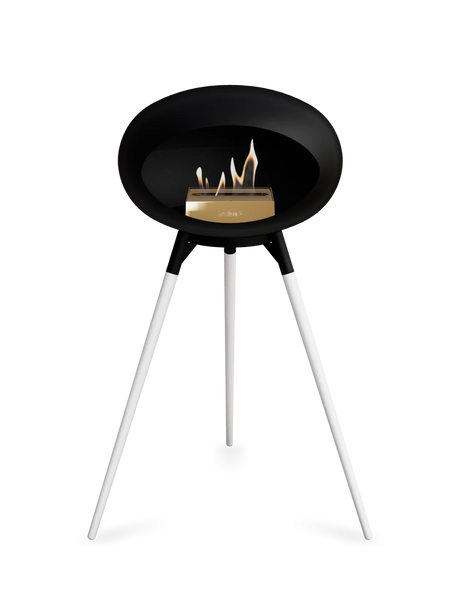 Le Feu Ground Wood High Dome Fireplace in Black Color