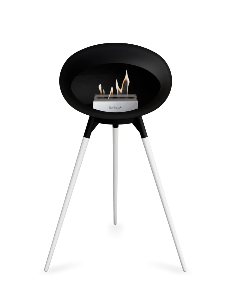 Le Feu Ground Wood High Dome Fireplace in Black Color