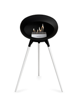 Le Feu Ground Wood High Dome Fireplace in Black Color