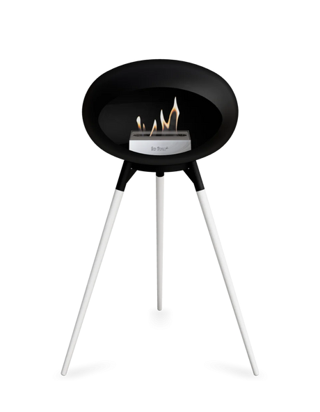 Le Feu Ground Wood High Dome Fireplace in Black Color