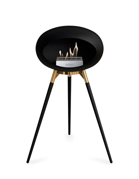 Le Feu Ground Wood High Dome Fireplace in Black Color