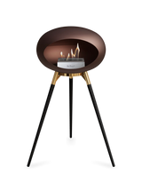 Le Feu Ground Wood High Dome Fireplace in Mocha Color