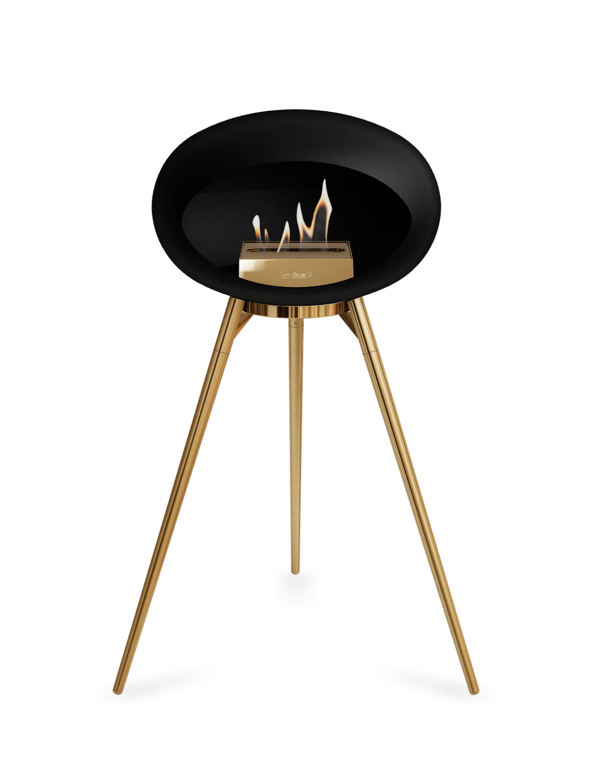 Le Feu Ground Wood High Dome Fireplace in Black Color