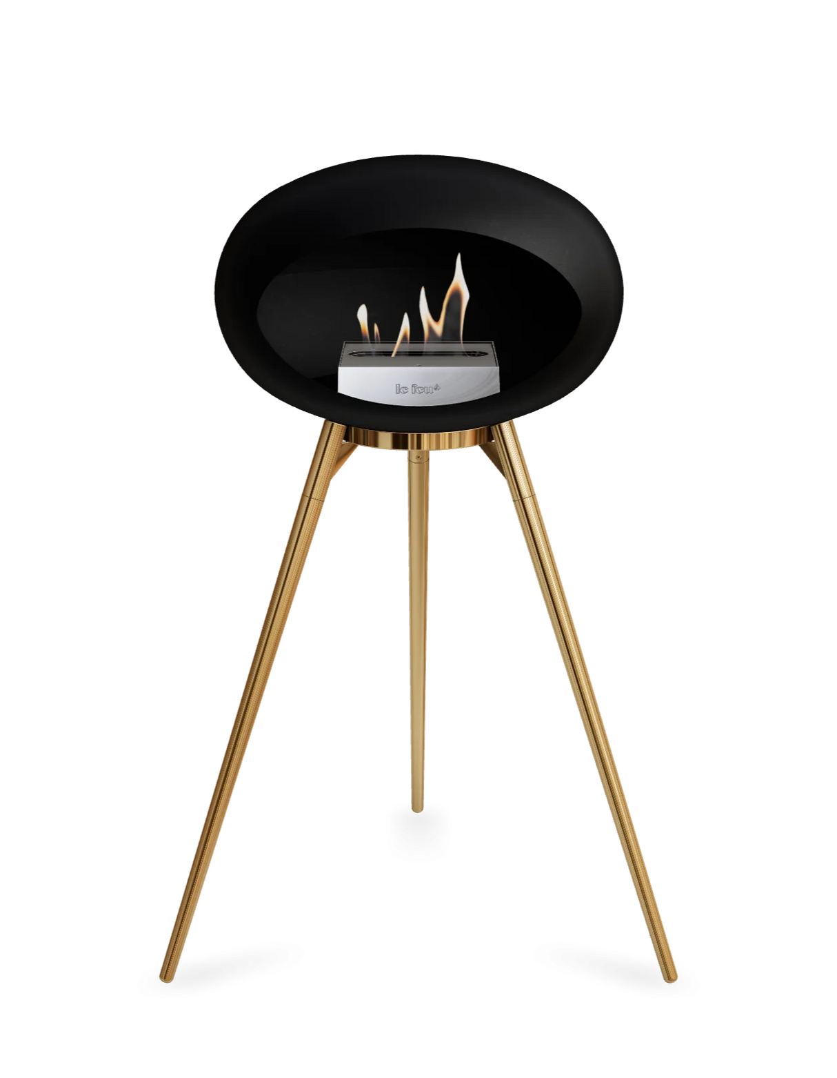 Le Feu Ground Wood High Dome Fireplace in Black Color