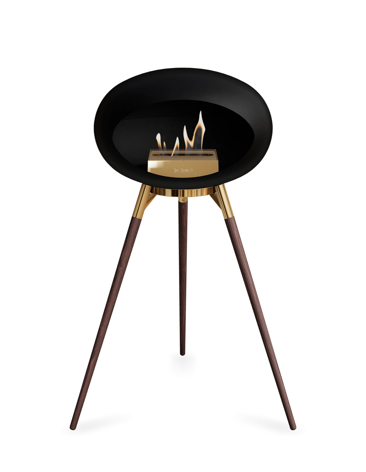 Le Feu Ground Wood High Dome Fireplace in Black Color