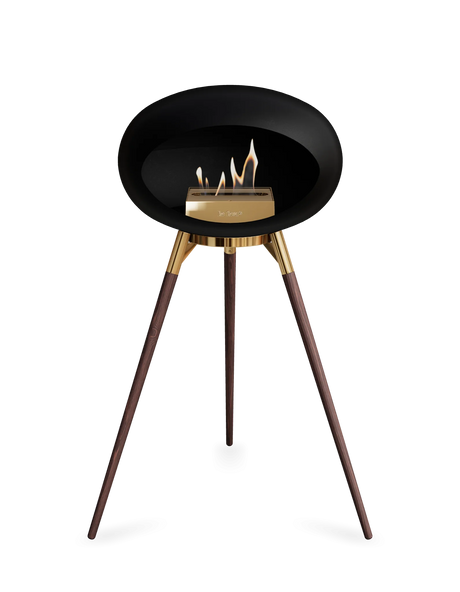 Le Feu Ground Wood High Dome Fireplace in Black Color