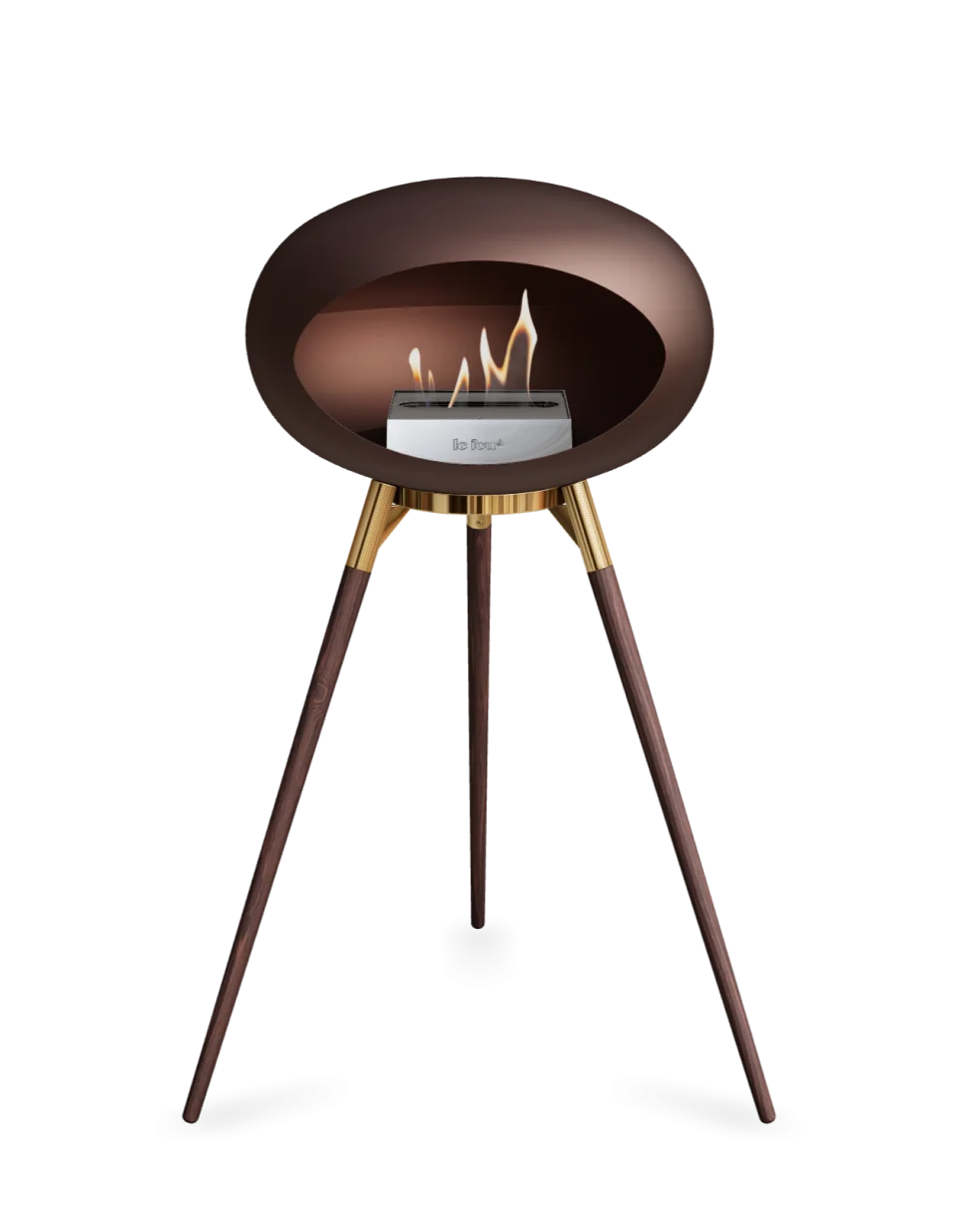 Le Feu Ground Wood High Dome Fireplace in Mocha Color