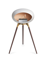 Le Feu Ground Wood High Dome Fireplace in White Color