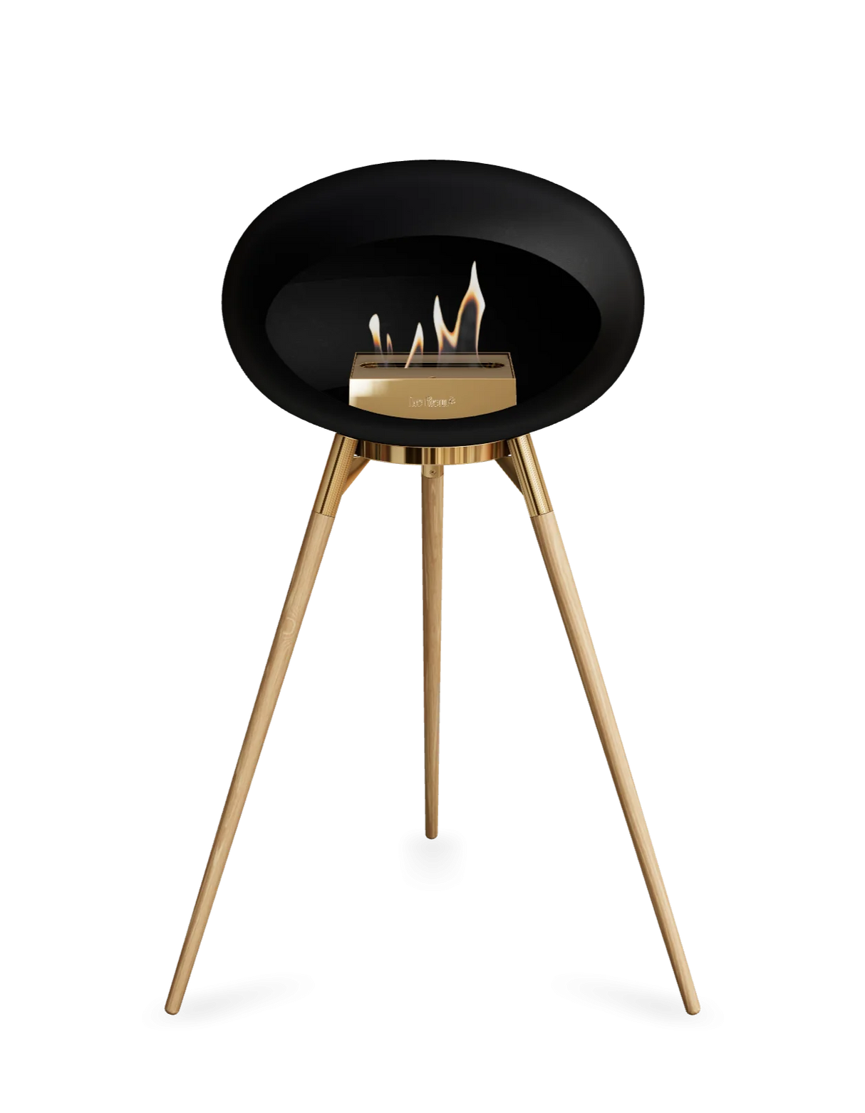 Le Feu Ground Wood High Dome Fireplace in Black Color