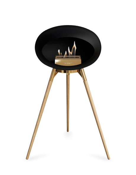 Le Feu Ground Wood High Dome Fireplace in Black Color