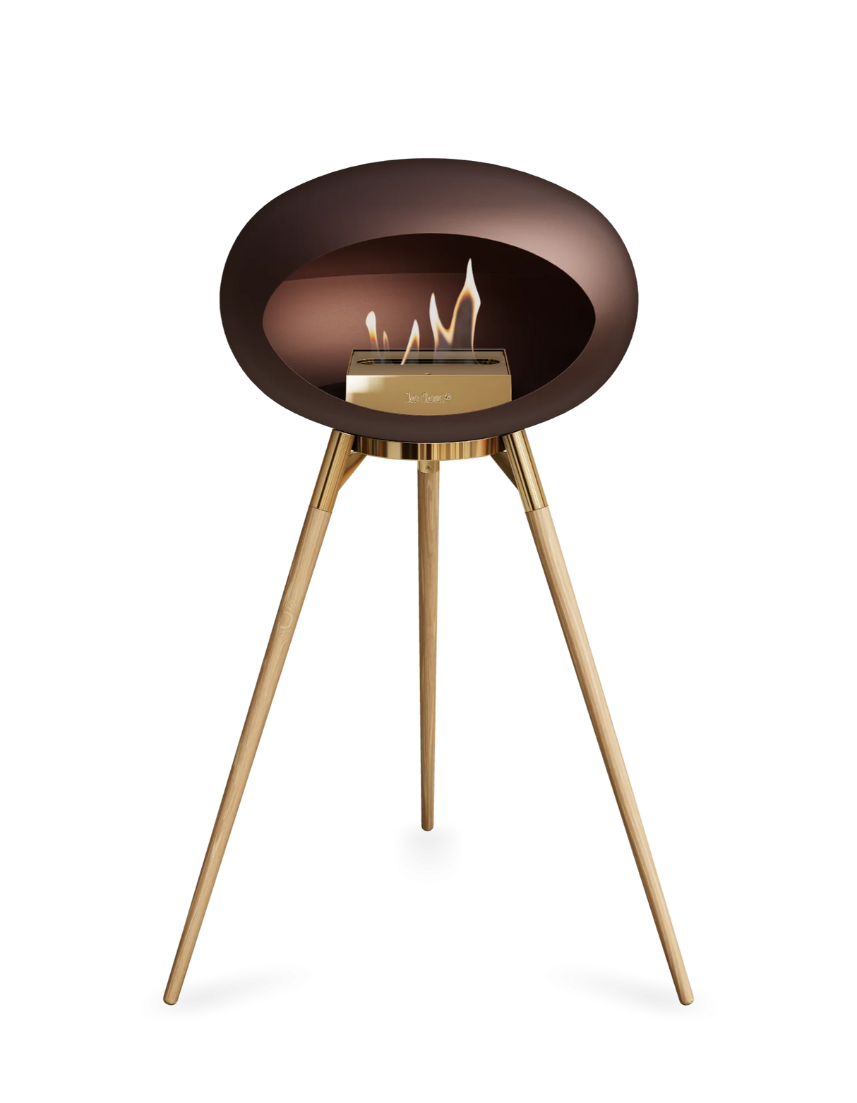 Le Feu Ground Wood High Dome Fireplace in Mocha Color